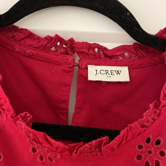 J. Crew Pink Eyelet Long Sleeve - Picture 7 of 15